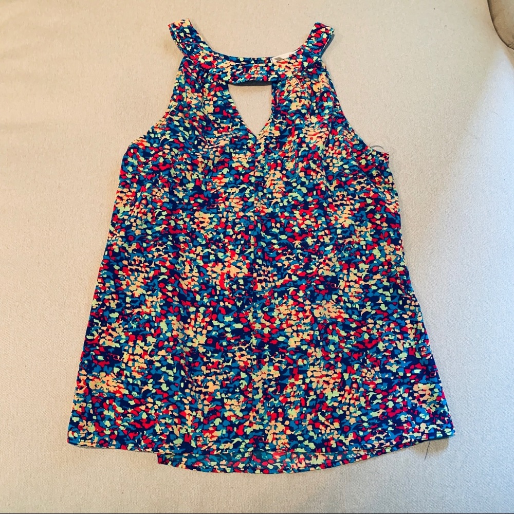 Buddy love multi colored cut out tank